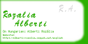 rozalia alberti business card