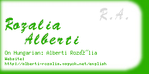 rozalia alberti business card